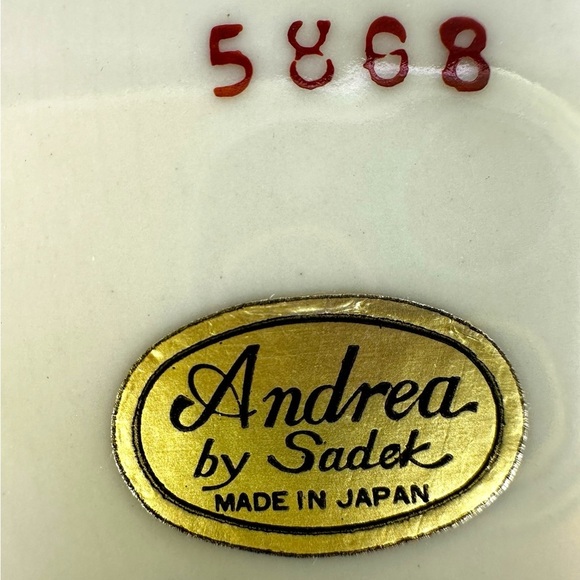 Andrea by Sadek 8 Sided Square Ducks Lily Pads Serving Plate #5868 Made in Japan - Picture 5 of 7